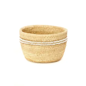 Ngurunit Nomadic Camel Milking Baskets White Beaded Stripes