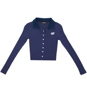 P F Longsleeve Polo (Navy)