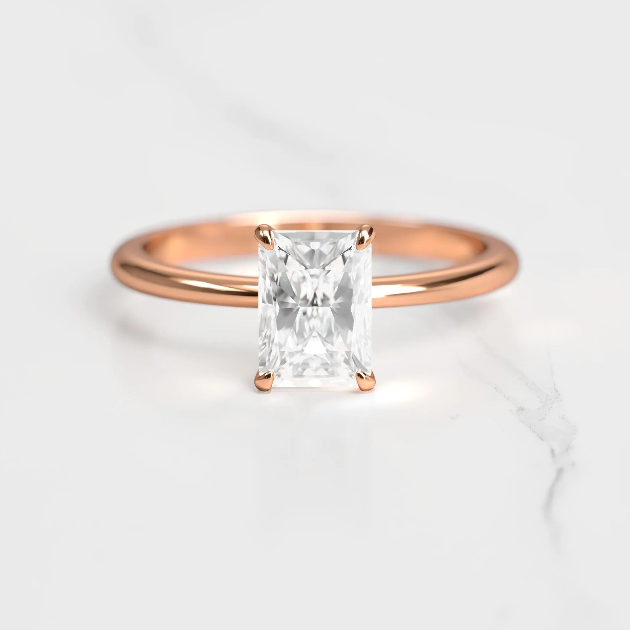 Radiant Solitaire Diamond Ring