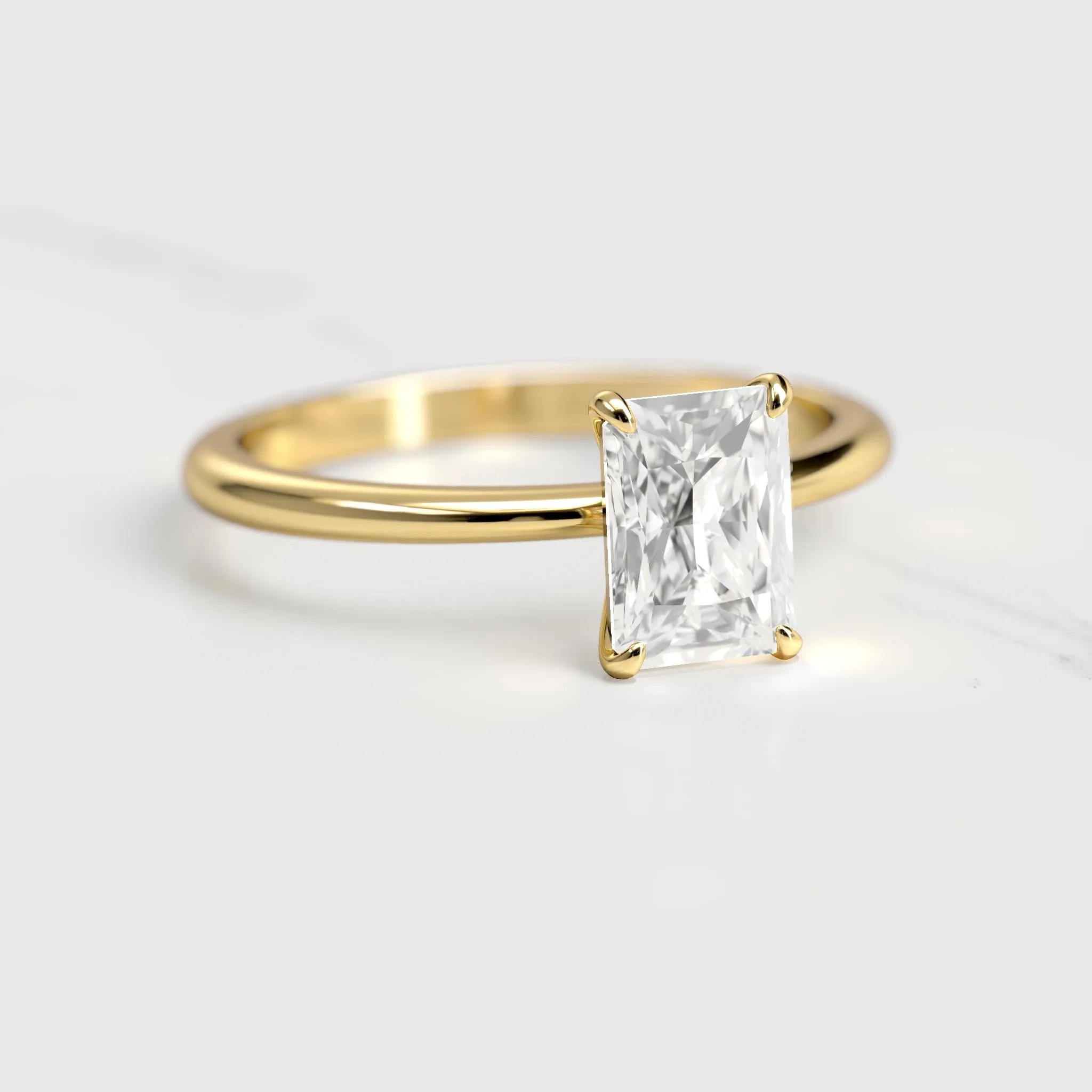 Radiant Solitaire Diamond Ring