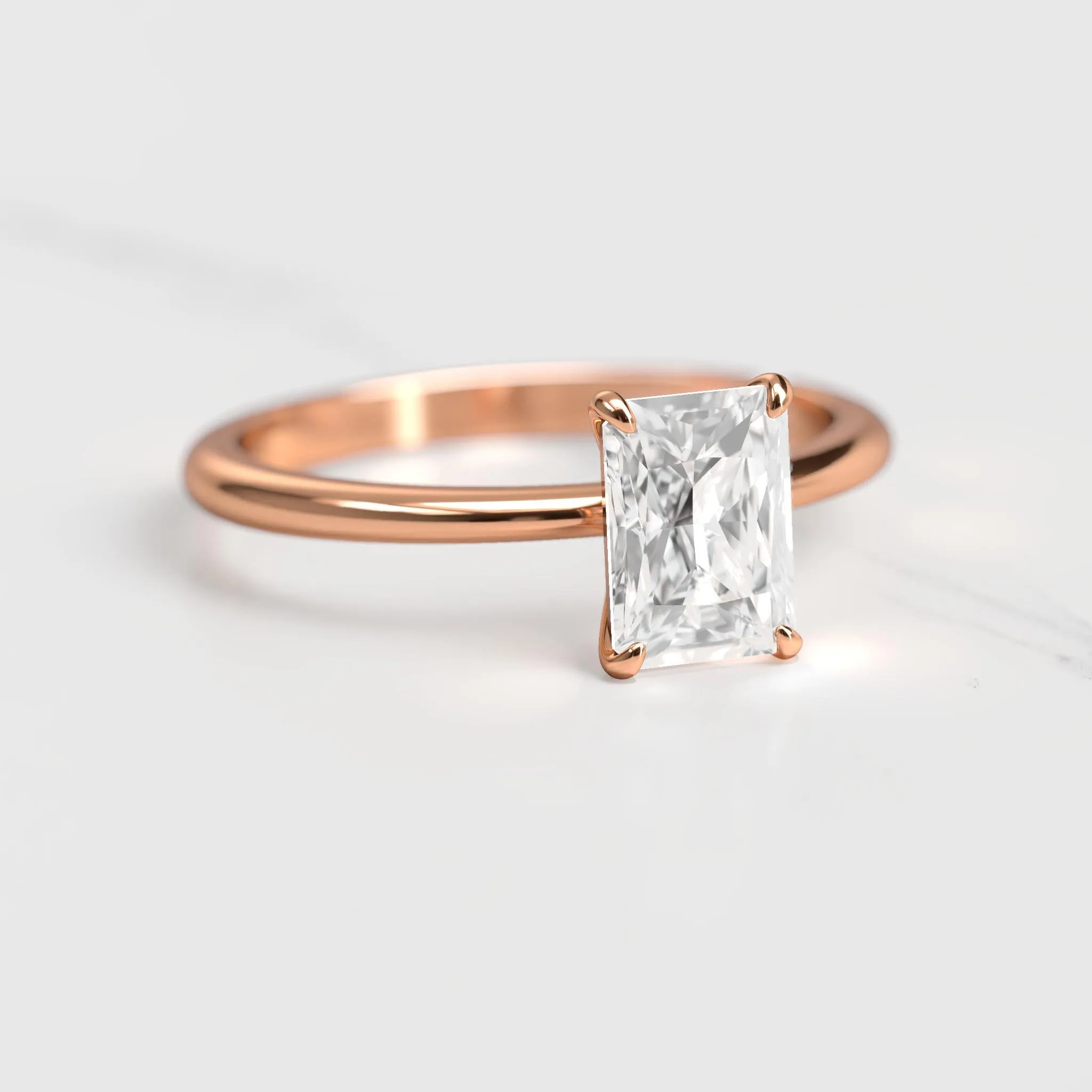 Radiant Solitaire Diamond Ring