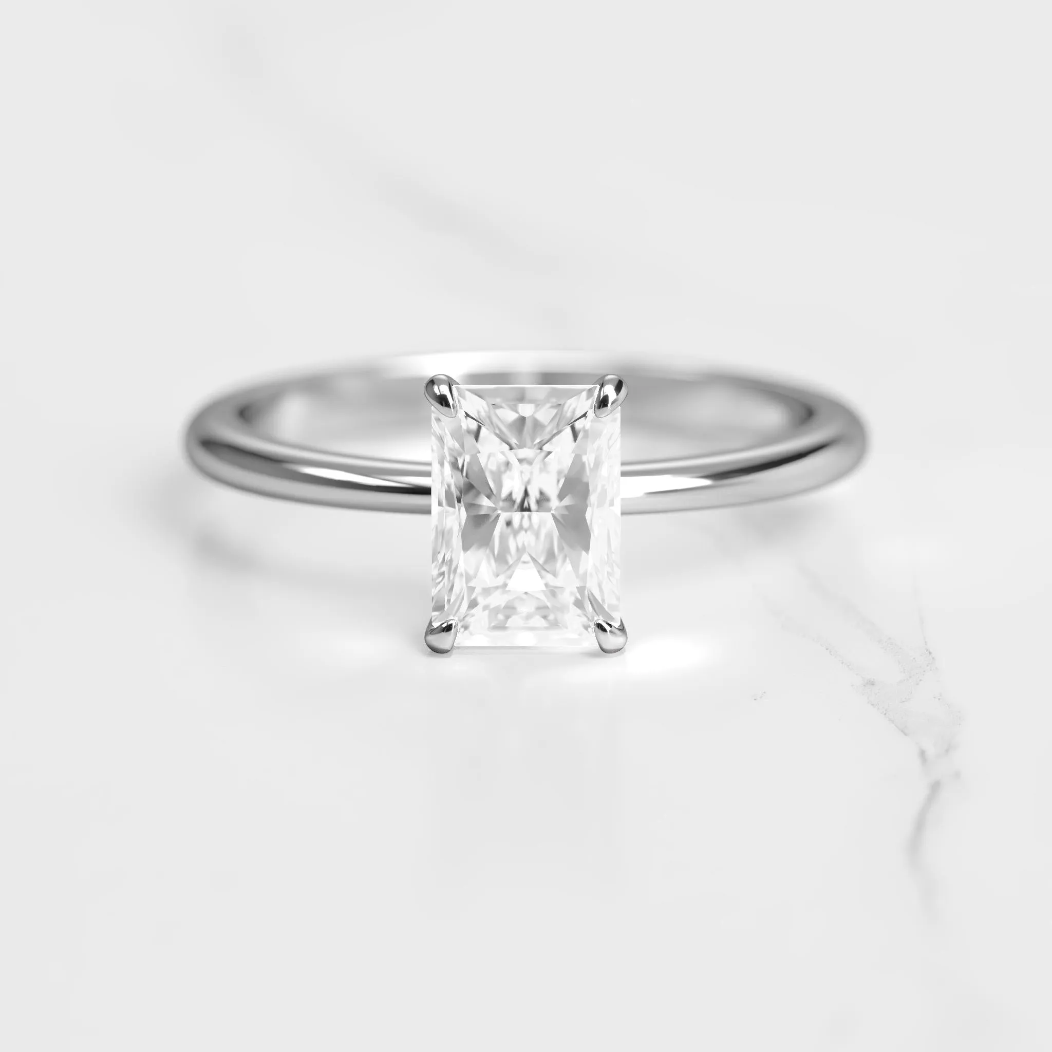 Radiant Solitaire Diamond Ring