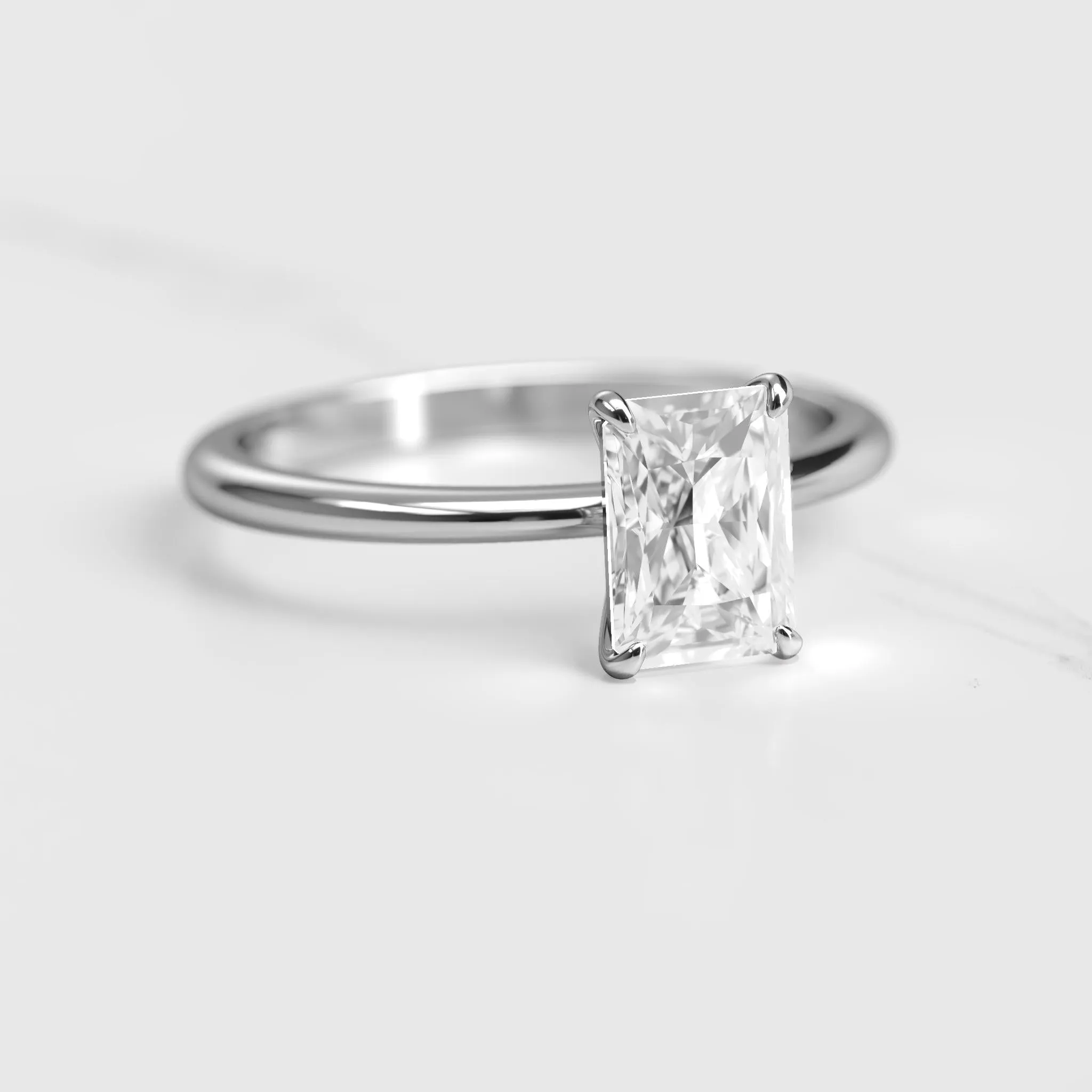 Radiant Solitaire Diamond Ring