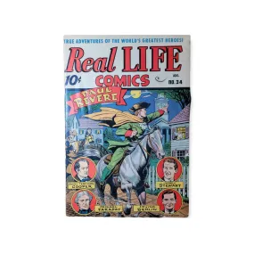 Real Life Comics #34: Featuring Paul Revere, James Stewart, and Irving Berlin - August 1946 Edition - Grade G