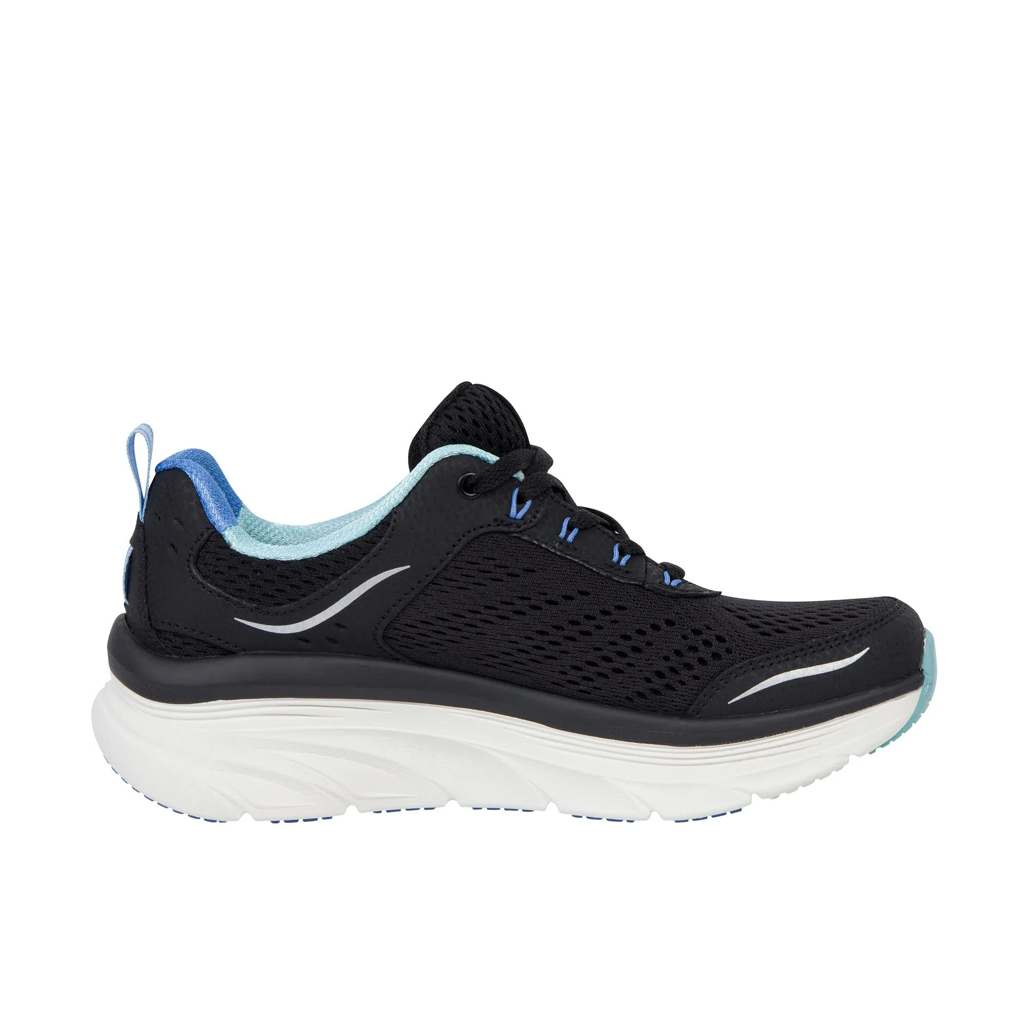 Skechers Womens D Lux Walker Infinite Motion Black Light Blue