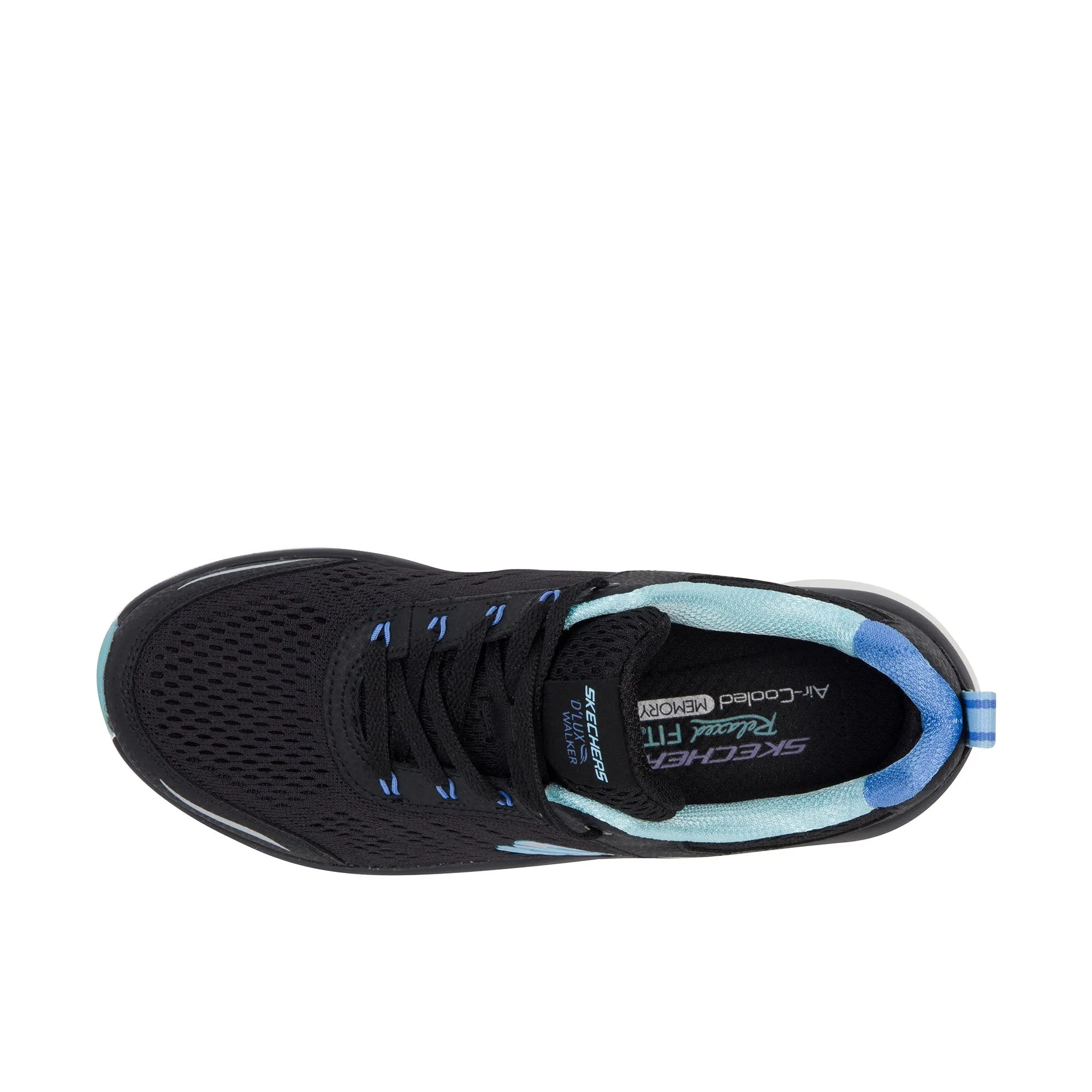 Skechers Womens D Lux Walker Infinite Motion Black Light Blue