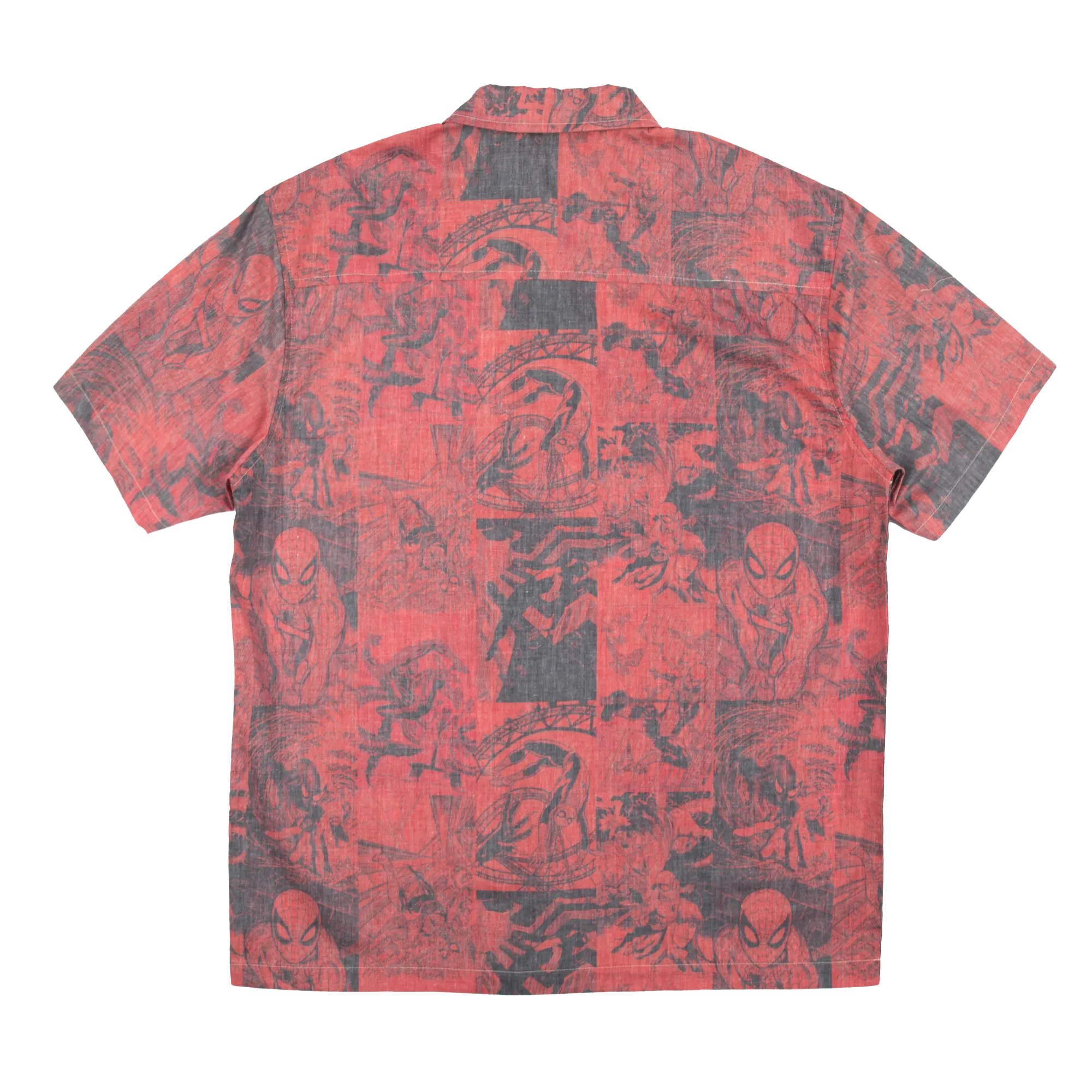 Spider-Man All Over Comic Print Button-Down Shirt