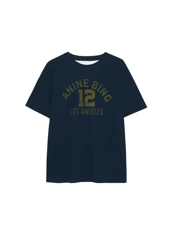 Toni Tee Reversible In Washed Navy And Off White