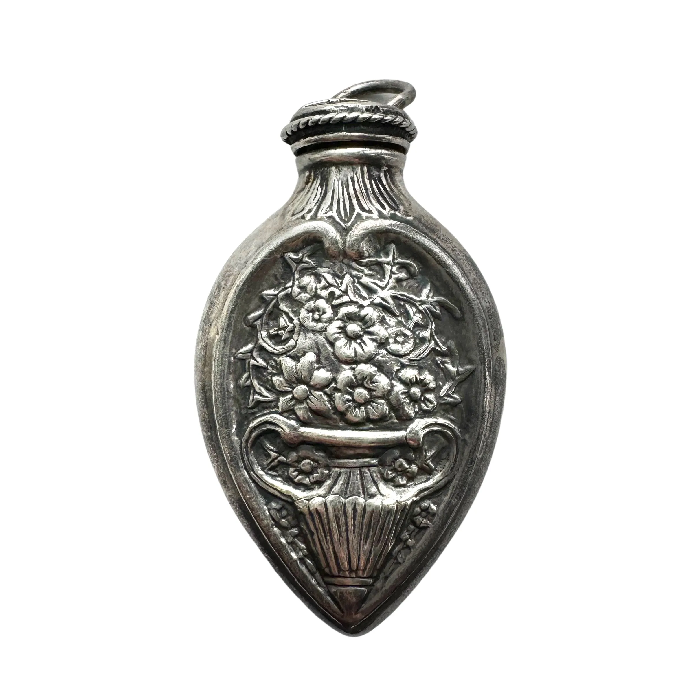 Vintage Sterling Silver Chatelaine Vinaigrette Pendant for Spells and Potions