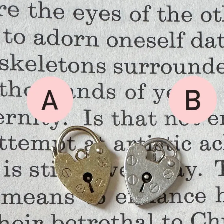 V I N T A G E // functional love / sterling silver heart padlock / a charm or clasp / 16-19mm