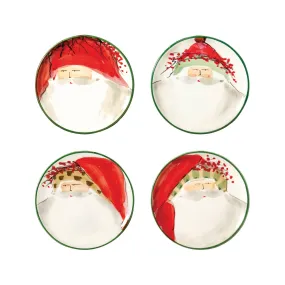 VIETRI Old St. Nick Canape Plates, Set of 4